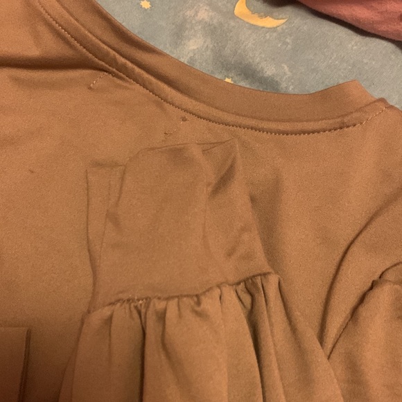 Bustier-styled, ruched long sleeve blouse - Picture 9 of 11